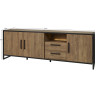 Buffet/bahut industriel 254 cm marron foncé Samuel