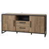 Buffet/bahut industriel 192 cm marron foncé Samuel