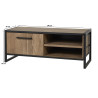 Meuble TV industriel 140 cm marron foncé Samuel