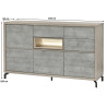 Buffet/bahut haut moderne 184 cm Jordano