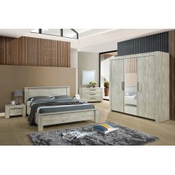 Chambre adulte contemporaine chêne clair Venisio