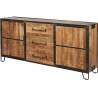 Buffet/bahut industriel 200 cm en bois de manguier massif Panama