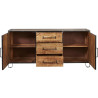 Buffet/bahut industriel 200 cm en bois de manguier massif Panama