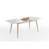 Table de salle à manger extensible style scandinave blanche Hayden