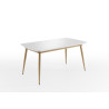 Table de salle à manger extensible style scandinave blanche Hayden