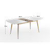 Table de salle à manger extensible style scandinave blanche Hayden