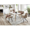 Chaise de salle à manger moderne en tissu (lot de 2) Hayden