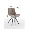 Chaise de salle à manger moderne en tissu (lot de 2) Hayden