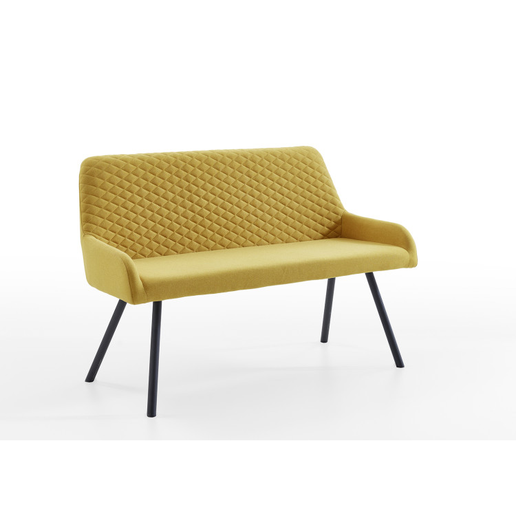 Banc avec dossier moderne en tissu Hayden