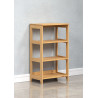 Etagère contemporaine en pin massif ciré miel H 90 cm Elwina