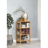 Etagère contemporaine en pin massif ciré miel H 90 cm Elwina