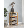 Etagère contemporaine en pin massif ciré miel H 90 cm Elwina