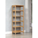 Etagère contemporaine en pin massif ciré miel H 144 cm Elwina