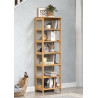 Etagère contemporaine en pin massif ciré miel H 170 cm Elwina