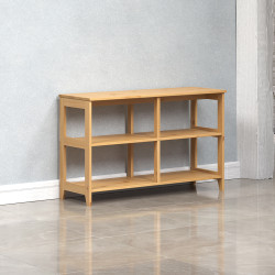 Etagère contemporaine en pin massif ciré miel H 63 cm Elwina