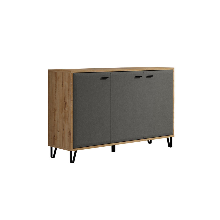 Buffet/bahut contemporain chêne/gris Arcange