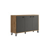 Buffet/bahut contemporain chêne/gris Arcange