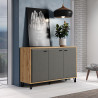 Buffet/bahut contemporain chêne/gris Arcange