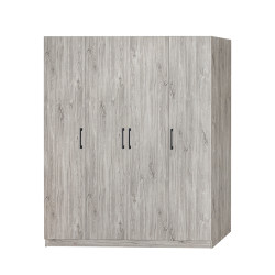 Armoire enfant contemporaine 160 cm chêne gris Elmet