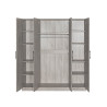 Armoire enfant contemporaine 160 cm chêne gris Elmet