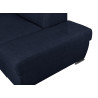 Canapé d'angle panoramique converible en tissu bleu foncé Primavera