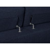 Canapé d'angle panoramique converible en tissu bleu foncé Primavera