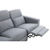 Canapé de relaxation manuel style scandinave en tissu gris Ryade