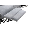 Canapé de relaxation manuel style scandinave en tissu gris Ryade