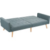 Canapé convertible scandinave en tissu bleu Olga