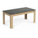 Table de salle à manger contemporaine chêne/gris béton Faustina