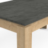 Table de salle à manger contemporaine chêne/gris béton Faustina