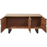 Meuble TV style industriel en acacia massif 160 cm Wilfried