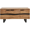 Meuble TV style industriel en acacia massif 160 cm Wilfried