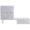 Meuble TV moderne blanc laqué mat 180 cm Celeste