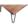 Table basse industrielle en bois de manguier massif Minotaure