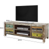 Meuble TV industriel en bois recyclé Bacara