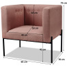 Fauteuil contemporain en tissu Clarine