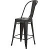 Tabouret de bar industriel en métal noir (lot de 2) Tornado