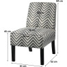 Fauteuil moderne en tissu Felicie