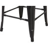 Tabouret de bar industriel en métal noir (lot de 2) Francky