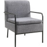 Fauteuil moderne en tissu gris Venezuela