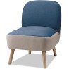 Fauteuil scandinave en tissu bicolore Diabolo