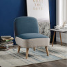 Fauteuil scandinave en tissu bicolore Diabolo