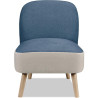 Fauteuil scandinave en tissu bicolore Diabolo