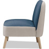 Fauteuil scandinave en tissu bicolore Diabolo