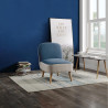 Fauteuil scandinave en tissu bicolore Diabolo