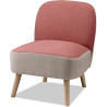 Fauteuil scandinave en tissu bicolore Diabolo