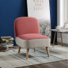 Fauteuil scandinave en tissu bicolore Diabolo