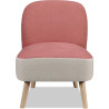 Fauteuil scandinave en tissu bicolore Diabolo