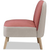 Fauteuil scandinave en tissu bicolore Diabolo